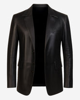 Parma – Classic Black Leather Suit Jacket for Men